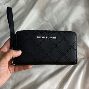 Michael Kors large leather wristlet